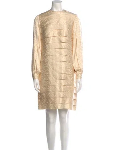 Pre-owned Akira Polka Dot Print Knee-length Dress In Neutral