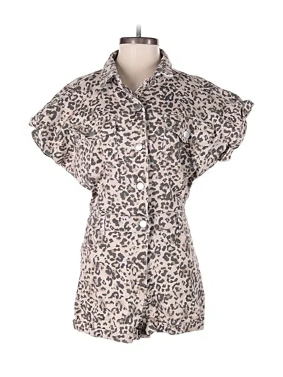 Pre-owned Akira Romper In Tan
