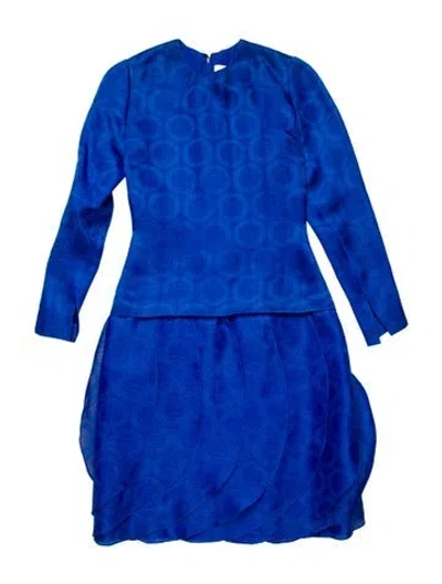 Pre-owned Akira Silk Knee-length Dress In Blue