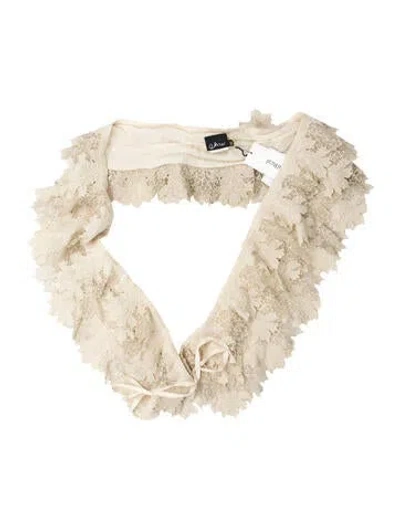 Pre-owned Akira Silk Scarf In Neutral