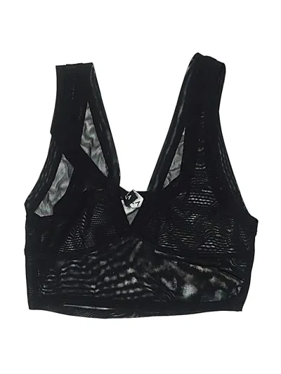 Pre-owned Akira Sleeveless Top Black Plunge Neckline Tops