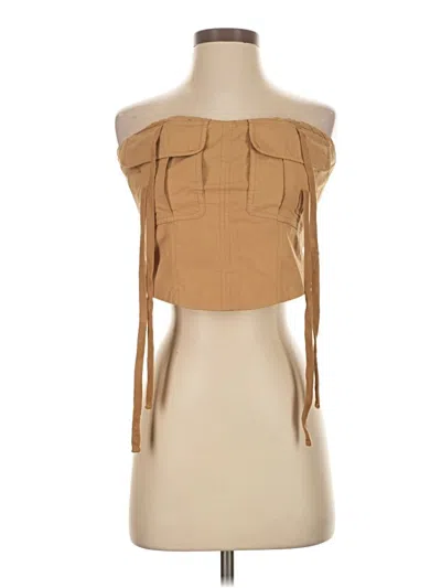 Pre-owned Akira Tube Top Tan Strapless Neckline Tops