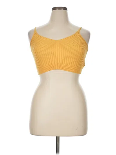Pre-owned Akira Tube Top Yellow Strapless Neckline Tops