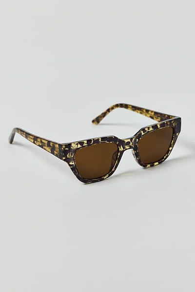 A.kjaerbede A. Kjaerbede Kaws Sunglasses In Black/yellow Tort, Women's At Urban Outfitters