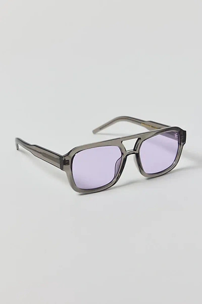A.kjaerbede A. Kjaerbede Kaya Aviator Sunglasses In Grey Transparent, Women's At Urban Outfitters