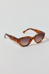 A.KJAERBEDE A. KJAERBEDE WINNIE OVAL SUNGLASSES IN HAVANA, WOMEN'S AT URBAN OUTFITTERS