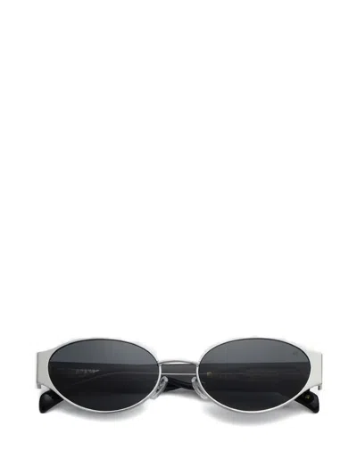 A.kjaerbede Bella Oval-frame Sunglasses In Silver