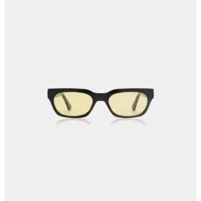 A.kjaerbede Black/yellow Bror Sunglasses