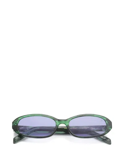 A.kjaerbede Macy Oval-frame Sunglasses In Green