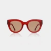 A.KJAERBEDE RED TRANSAPARENT LILLY SUNGLASSES