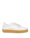 Akman Man Sneakers White Size 8 Leather In White