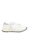 Akman Man Sneakers White Size 8 Leather, Textile Fibers In White