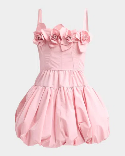 Aknvas Alita Poplin Mini Dress In Pink