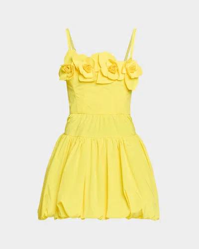 Aknvas Alita Poplin Mini Dress In Yellow