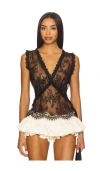 Aknvas Ash Lace Top In Black