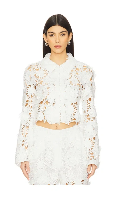 Aknvas Audrey Lace Jacket In 白色