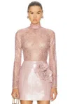Aknvas Bente Beaded Top In Pink
