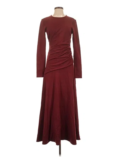 Pre-owned Aknvas Casual Dress In Burgundy