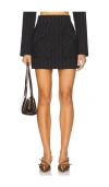 Aknvas Cherry Navy Pin Stripe Skirt In Multi