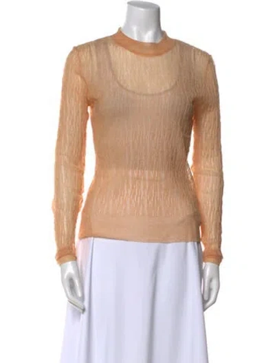 Pre-owned Aknvas Crew Neck Long Sleeve Top In Neutral