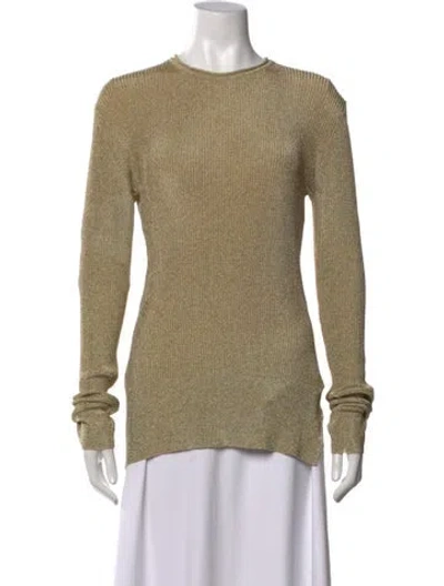Pre-owned Aknvas Crew Neck Long Sleeve Top In Neutrals