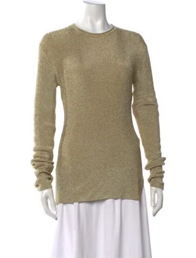 Pre-owned Aknvas Crew Neck Long Sleeve Top In Neutrals
