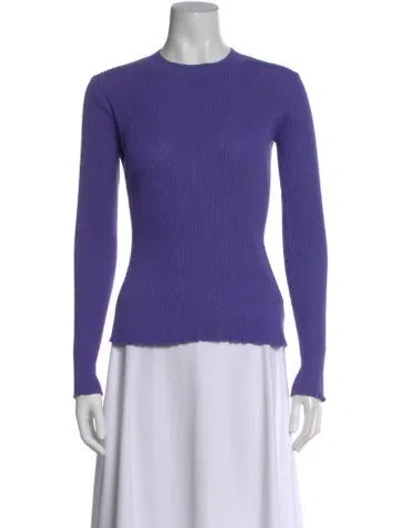 Pre-owned Aknvas Crew Neck Long Sleeve Top In Purple