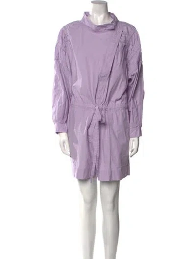 Pre-owned Aknvas Crew Neck Romper In Purple