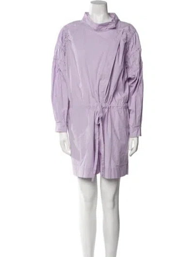 Pre-owned Aknvas Crew Neck Romper In Purple