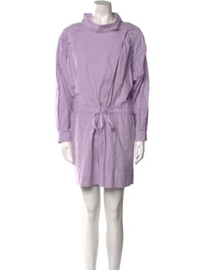 Pre-owned Aknvas Crew Neck Romper In Purple