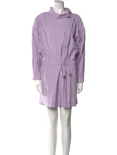 Pre-owned Aknvas Crew Neck Romper In Purple