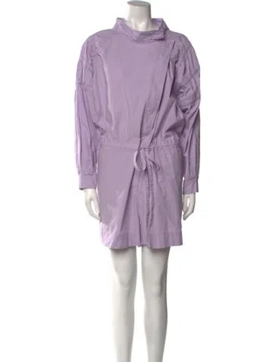 Pre-owned Aknvas Crew Neck Romper In Purple