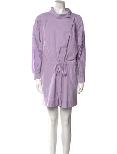 Pre-owned Aknvas Crew Neck Romper In Purple