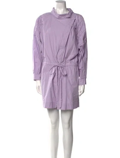 Pre-owned Aknvas Crew Neck Romper In Purple