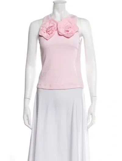 Pre-owned Aknvas Crew Neck Sleeveless Top In Pink