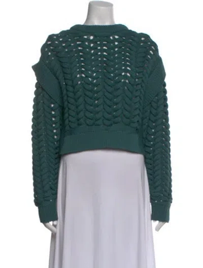 Pre-owned Aknvas Crew Neck Sweater In Green