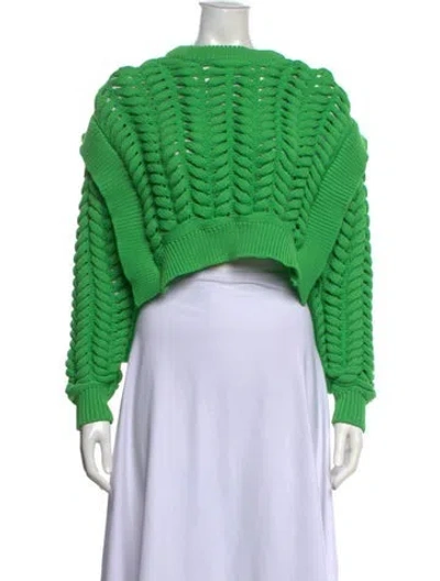 Pre-owned Aknvas Crew Neck Sweater In Green