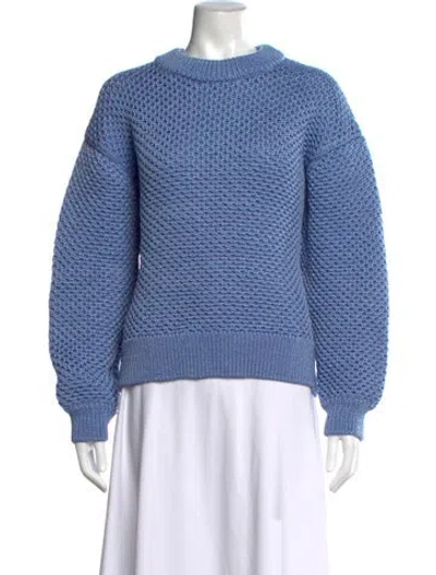 Pre-owned Aknvas Crew Neck Sweater W/ Tags In Blue/metallic