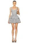 Aknvas Devyn Plaid Dress In Gray