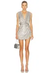 Aknvas Eline Sequin Dress In Gray