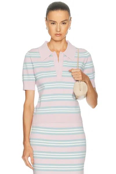Aknvas Emma Polo Top In Pink