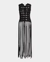 Aknvas Fausti Sleeveless Fringe Top In Noir