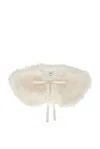 Aknvas Faux Fur Collar In White