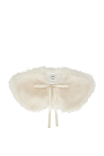 Aknvas Faux Fur Collar In White