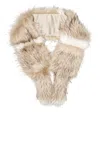 Aknvas Faux Fur Cream Boa In Neutral