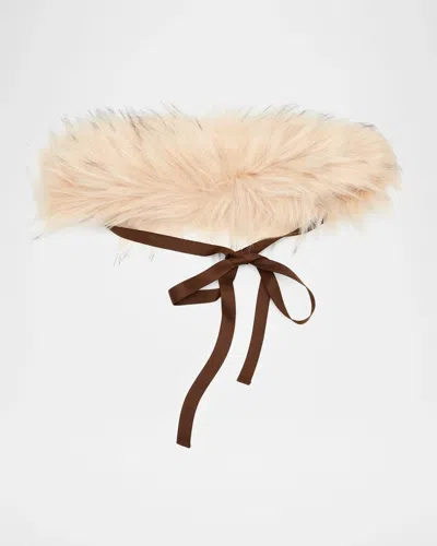 Aknvas Faux-fur Collar In Neutral