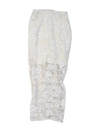 Pre-owned Aknvas Floral Print Mini Skirt In Neutrals