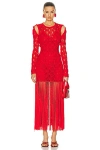 AKNVAS FOR FWRD FOR FWRD WILLOW CROCHET GOWN WITH DETACHABLE SLEEVES