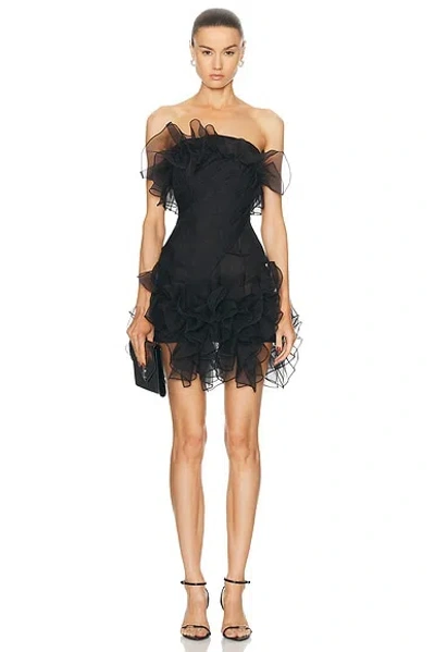 Aknvas For Fwrd Strapless Mini Dress In Black