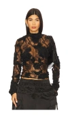 Aknvas Freja Lace Top In Animal Print